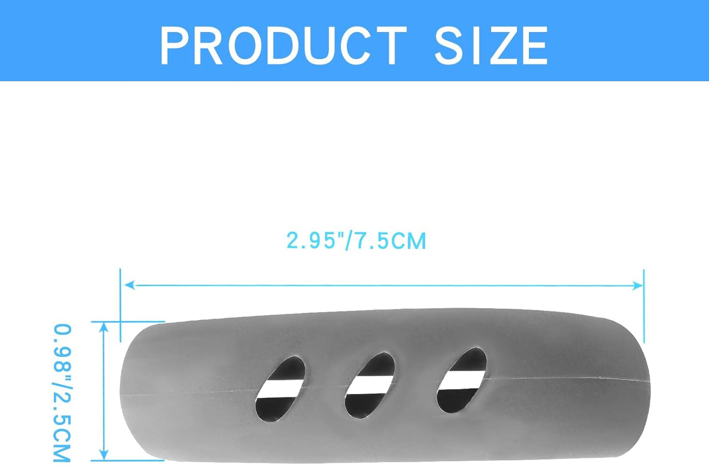 6 Pack Gray Silicagel Pot Handle Covers - 3 Inch Lid Holder Grip for Pan and Pot - Heat Insulation Cover for Handles