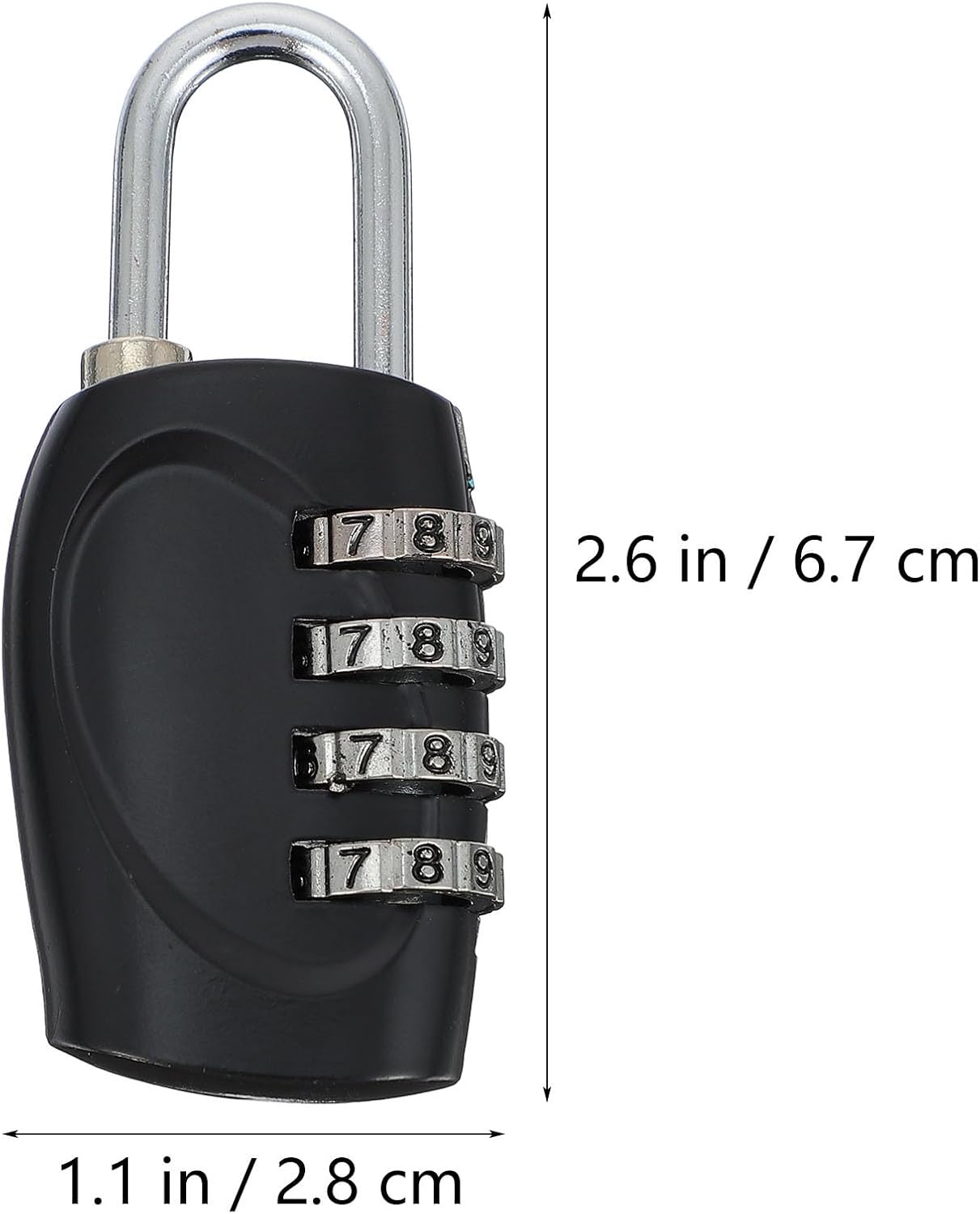 6 Pack Hemoton Outdoor Combination Padlock with 4 Digit Lock for School Gym Sports Locker, Fence, Toolbox, Case, Cabinet Storage