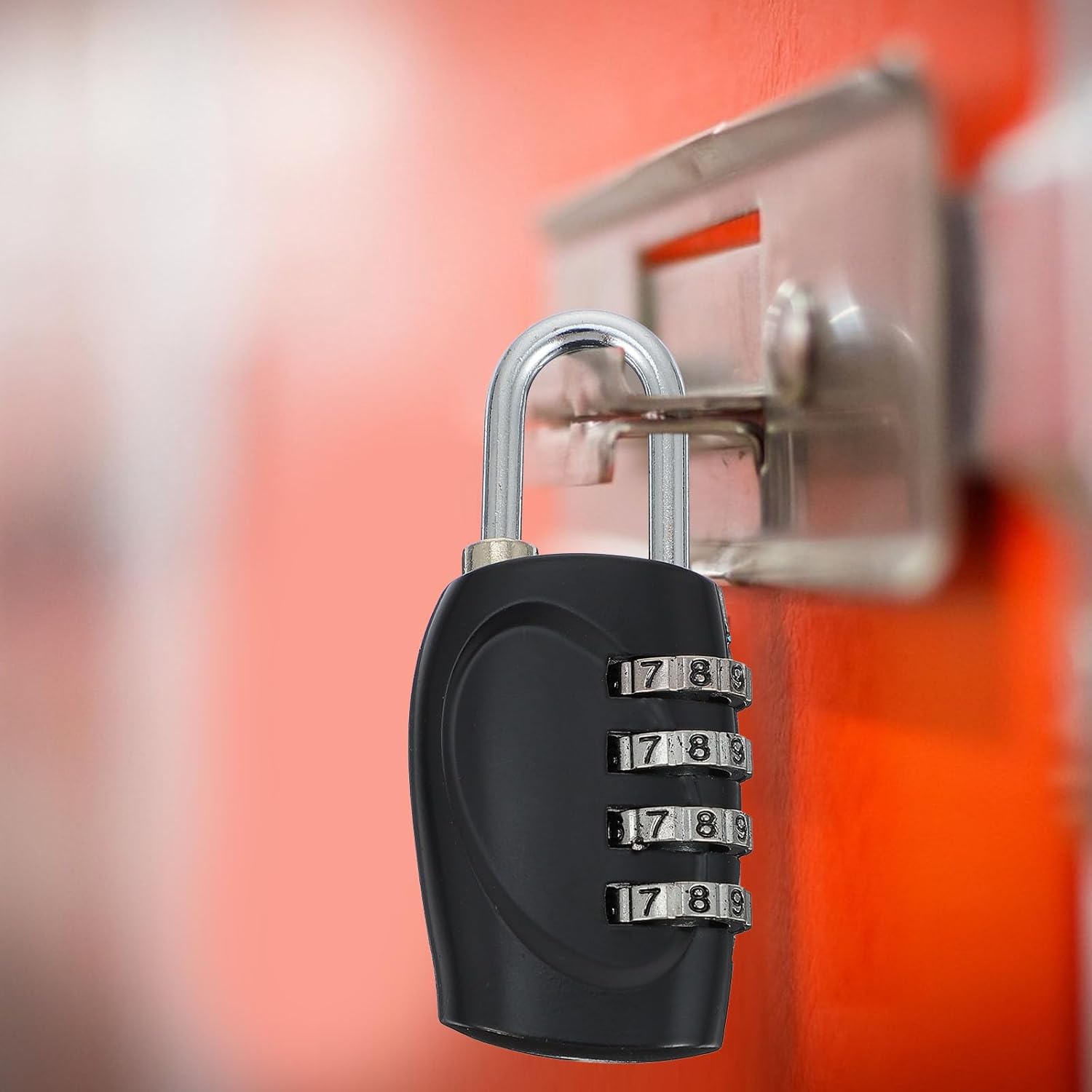 6 Pack Hemoton Outdoor Combination Padlock with 4 Digit Lock for School Gym Sports Locker, Fence, Toolbox, Case, Cabinet Storage