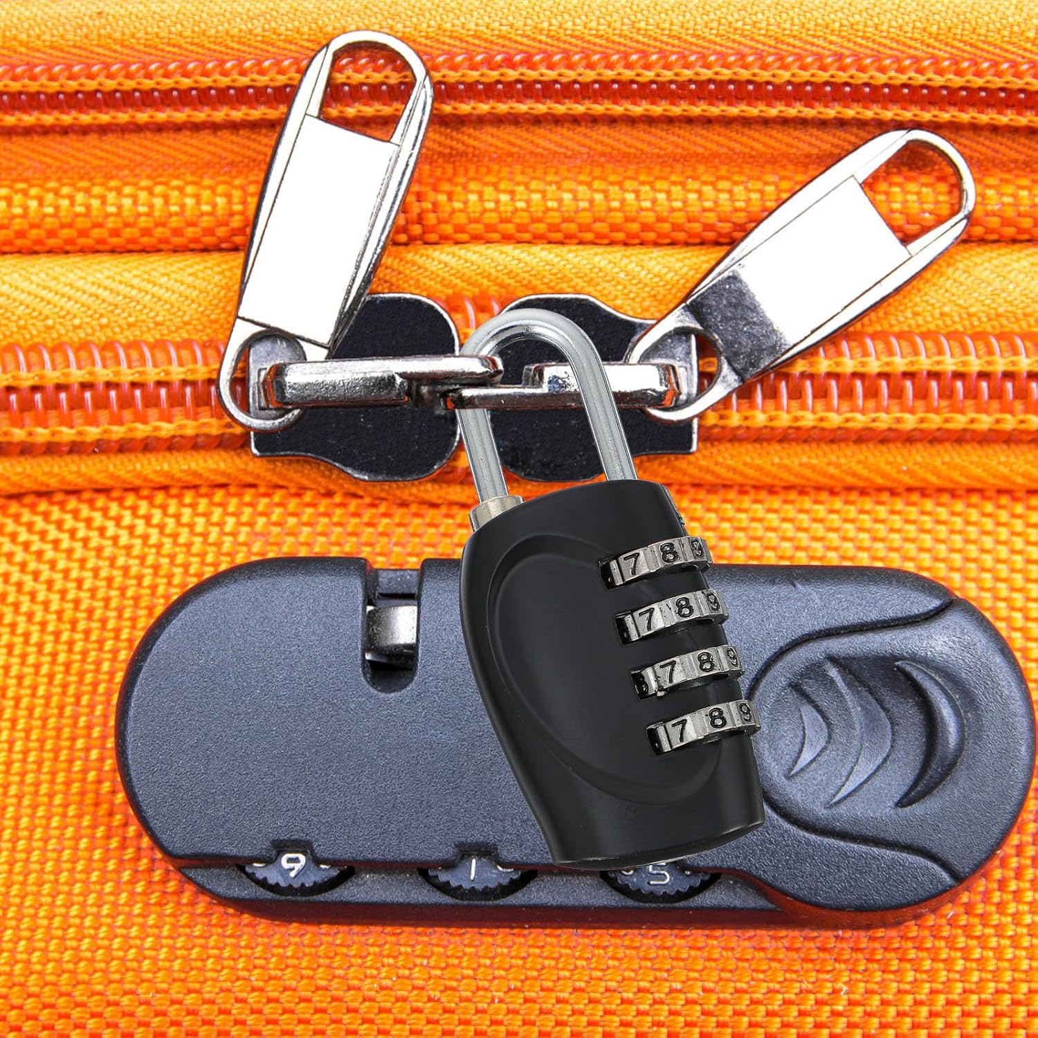 6 Pack Hemoton Outdoor Combination Padlock with 4 Digit Lock for School Gym Sports Locker, Fence, Toolbox, Case, Cabinet Storage