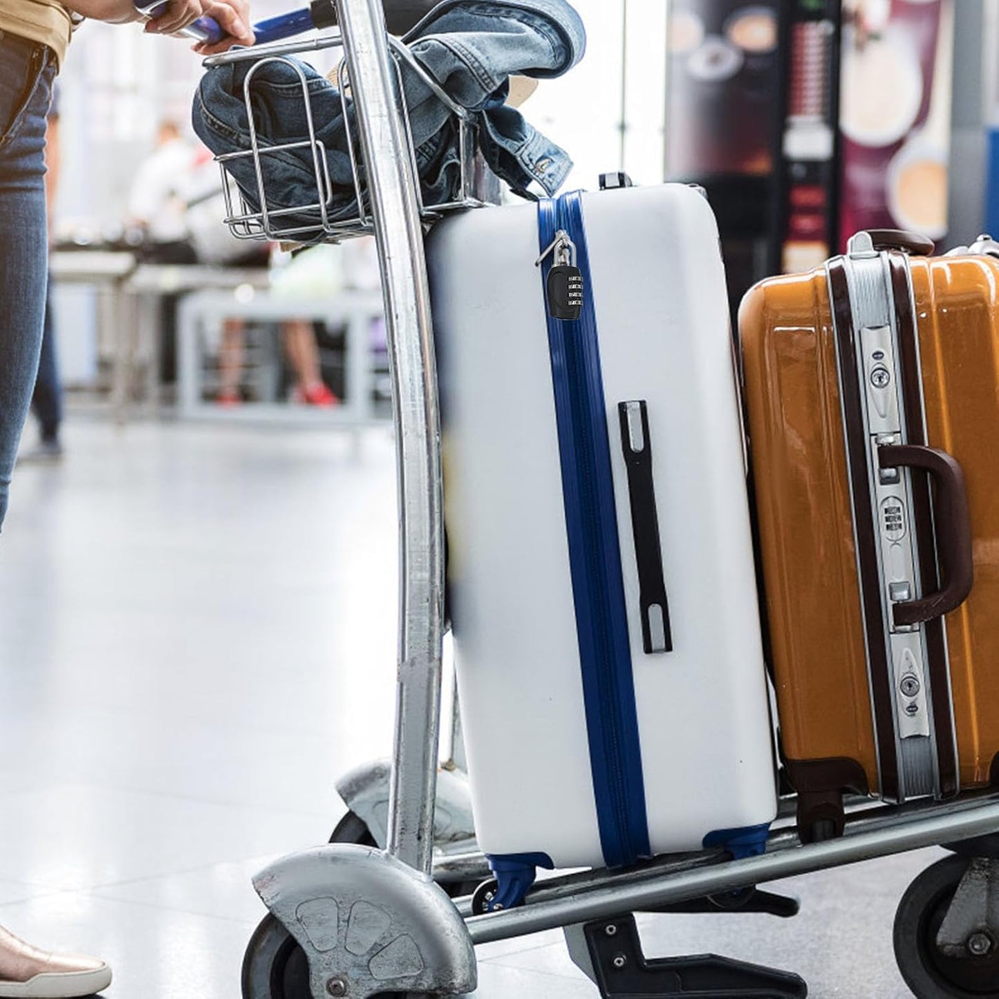 6 Pack Hemoton Outdoor Combination Padlock with 4 Digit Lock for School Gym Sports Locker, Fence, Toolbox, Case, Cabinet Storage