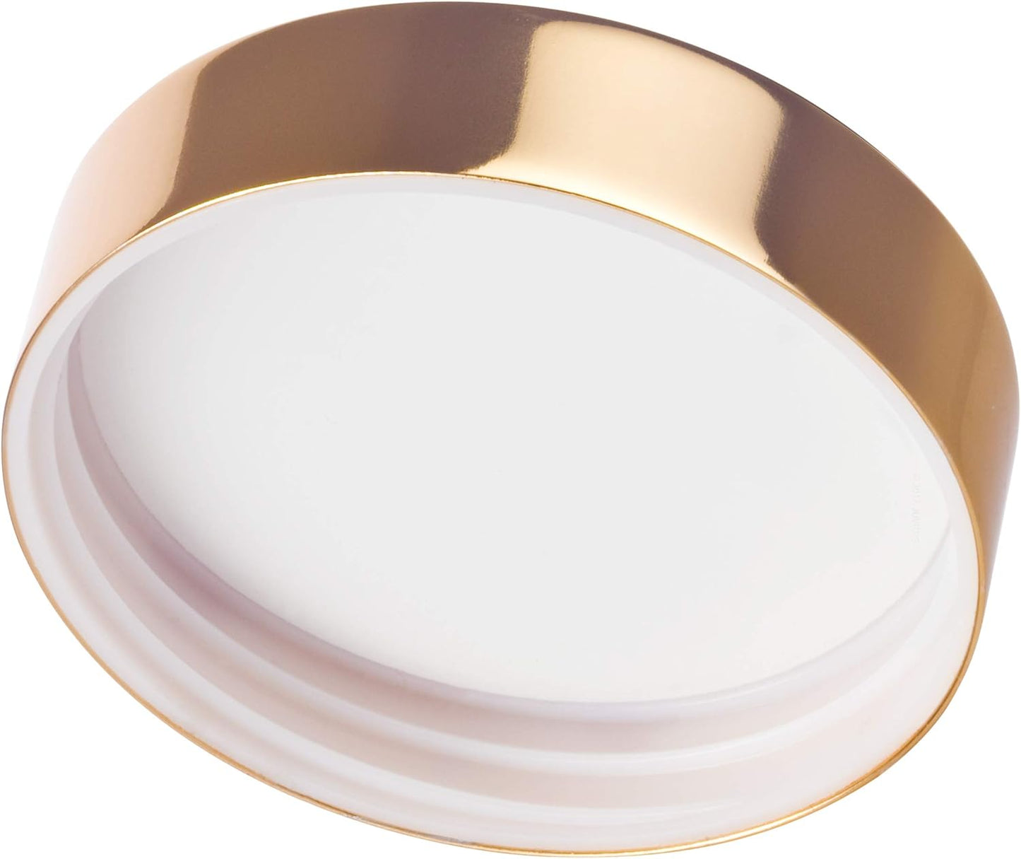 6-Pack JUVITUS 4 oz Clear Glass Jars with Gold Metal Overshell Lid