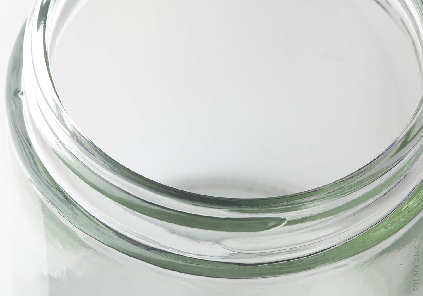 6-Pack JUVITUS 4 oz Clear Glass Jars with Gold Metal Overshell Lid