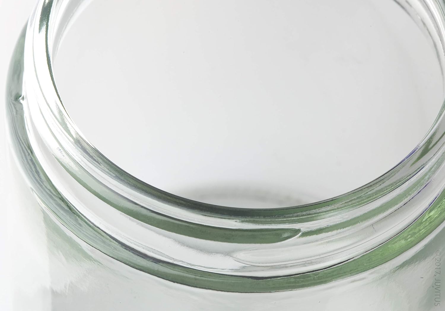 6-Pack JUVITUS 4 oz Clear Glass Jars with Gold Metal Overshell Lid