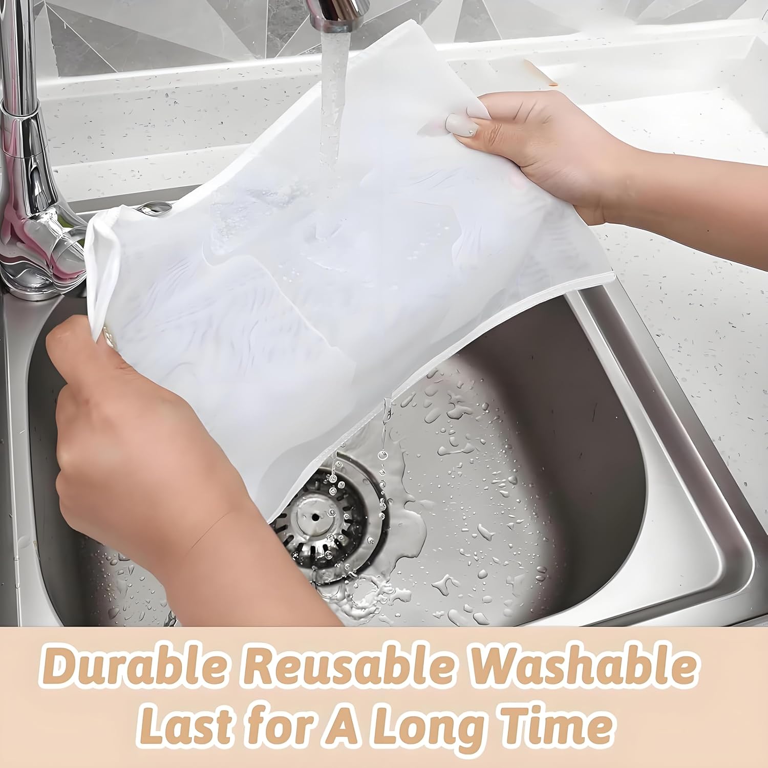 6-Pack Nylon Muslin Cloths for Straining, 8"x12" Food Grade Cheese Cloths for Cooking and Nut Milk Bag Straining - Unbleached Muslin Strainer Cloths for Yogurt and Milk Making