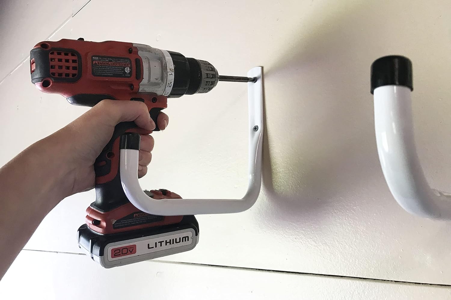 6 Pack of White Heavy Duty Steel Garage Storage Utility Hooks in 3 Sizes by Shepherd Hardware - Model 8096E