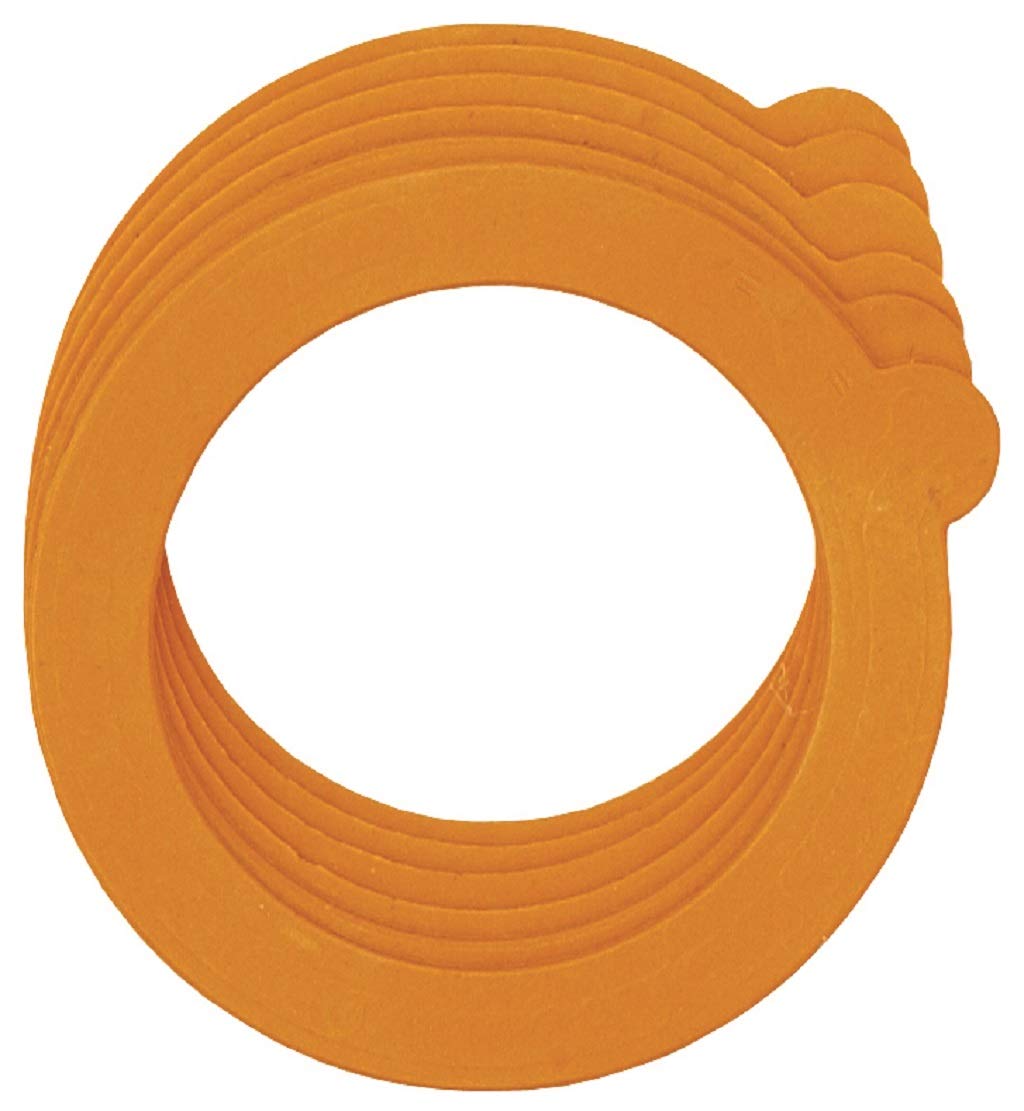 6-Pack Orange Sealing Rings for Tala Preserving Jars