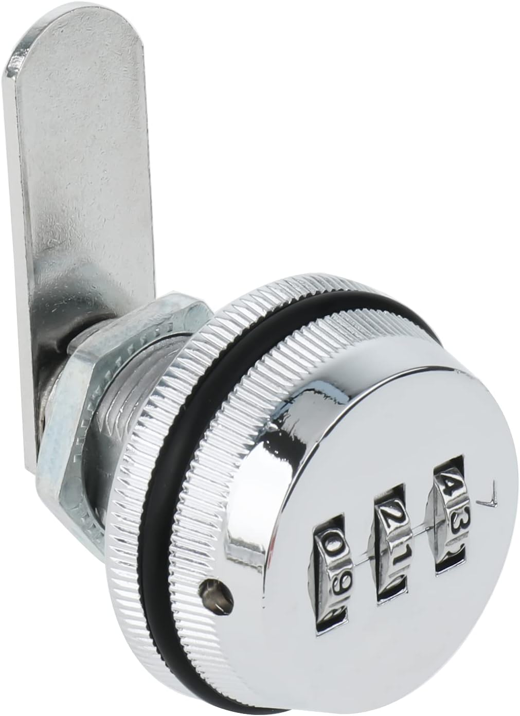 6 Pack RealPlus Combination Cam Locks - 3/4" Cylinder Coded Cabinet Locks in Bright Chrome - Metal Security Password Locks for Drawers and Cabinets