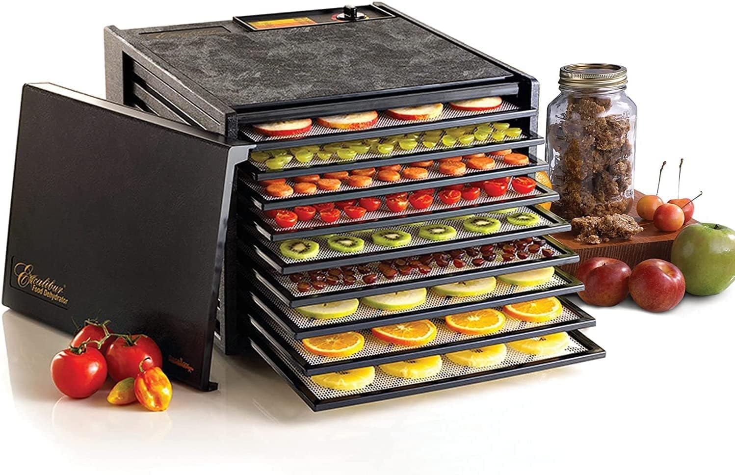 6 Pack Silicone Dehydrator Sheets - Dostk Premium Non Stick Mats for Fruit Dryer Mesh - Reusable Dehydrator Tray Liner (14 x 14 inch)
