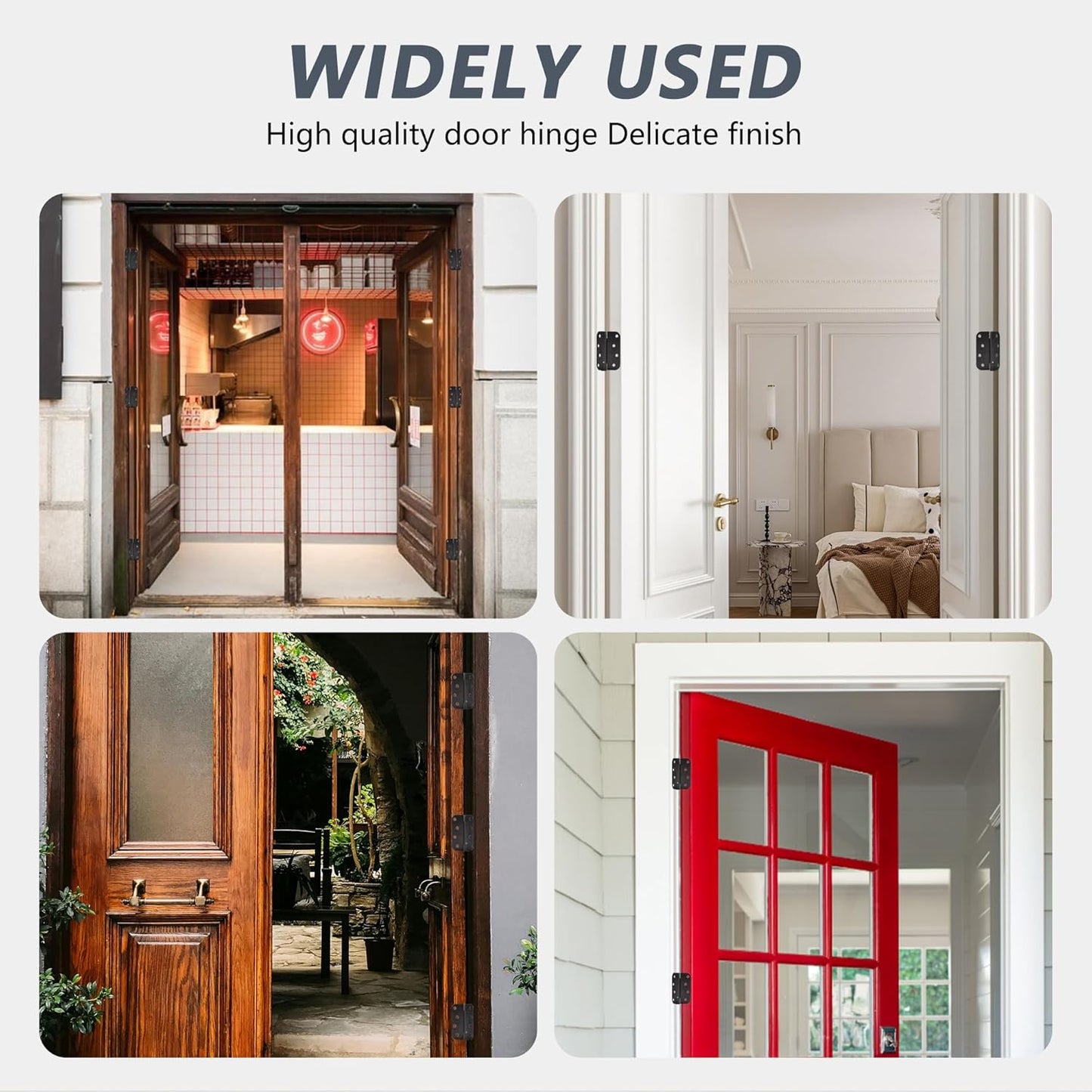 6 Pack SORGMACH 4" Self Closing Hinge Oil Rubbed Bronze - Adjustable Auto Close Door Closer Hinge Auto Self-Closing UL Listed