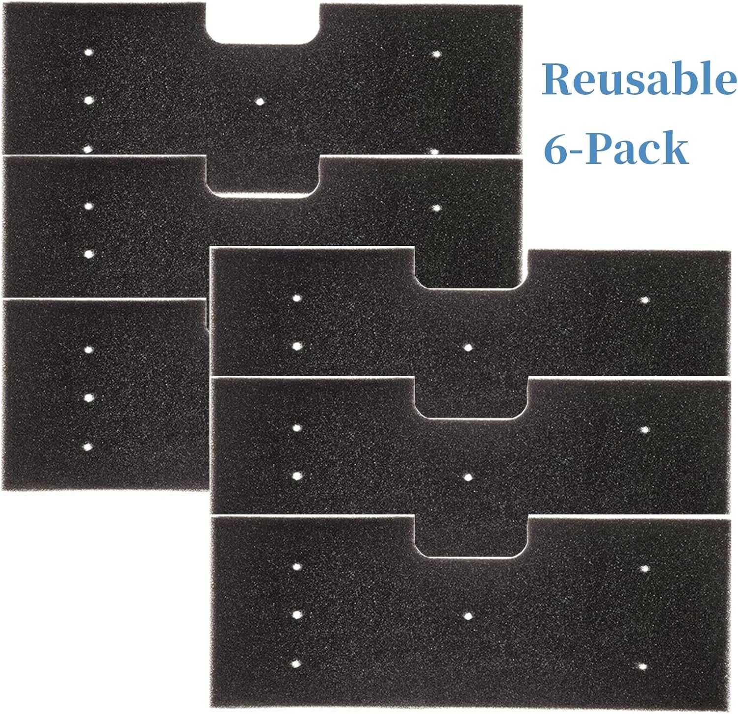 6-Pack Tanngronie WH01X35719 Foam Lint Filter for GE Profile Washer Dryer Combo Models PFQ97HSPVDS