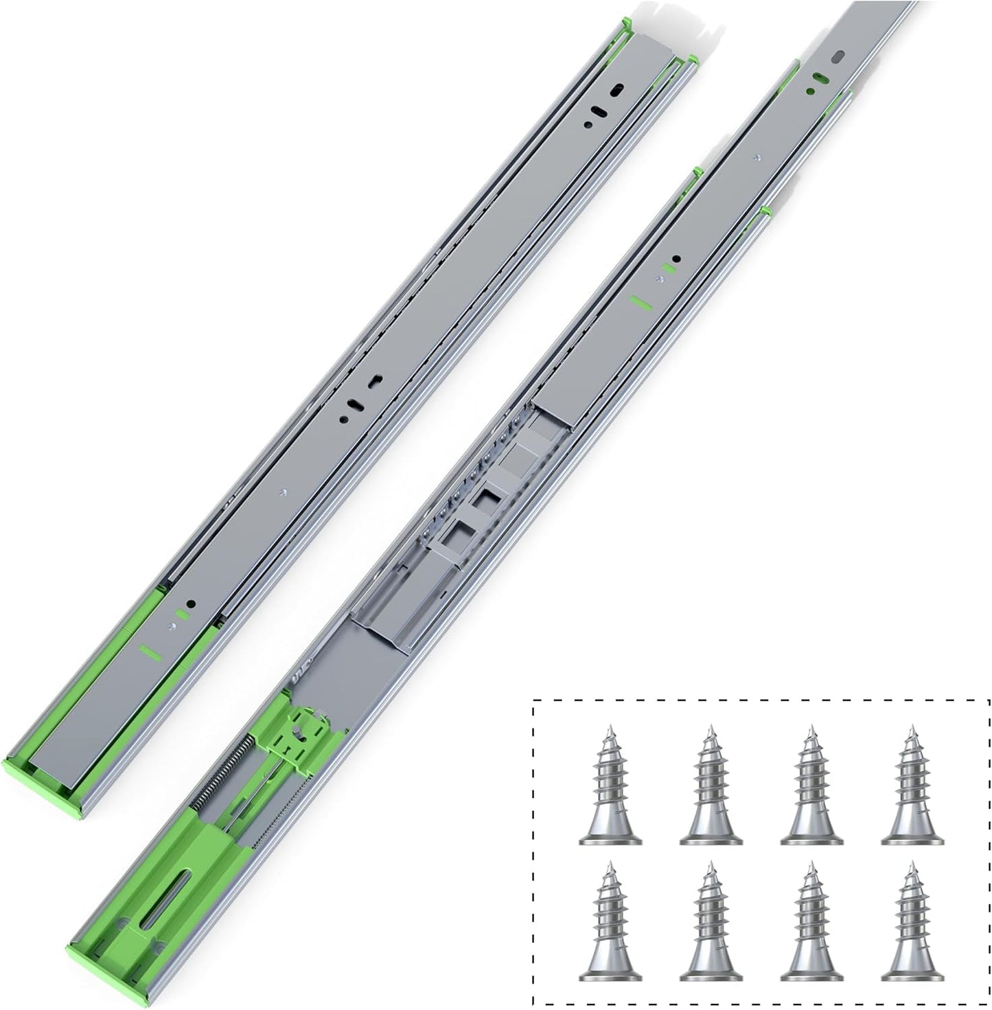 6 Pairs 20" Soft Close Drawer Slides Side Mount - Full Extension Ball Bearing Runners for Kitchen Cabinet & Tool Box