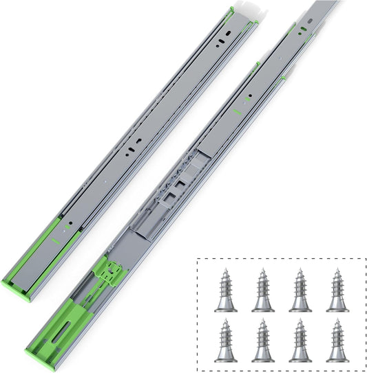 6 Pairs 20" Soft Close Drawer Slides Side Mount - Full Extension Ball Bearing Runners for Kitchen Cabinet & Tool Box
