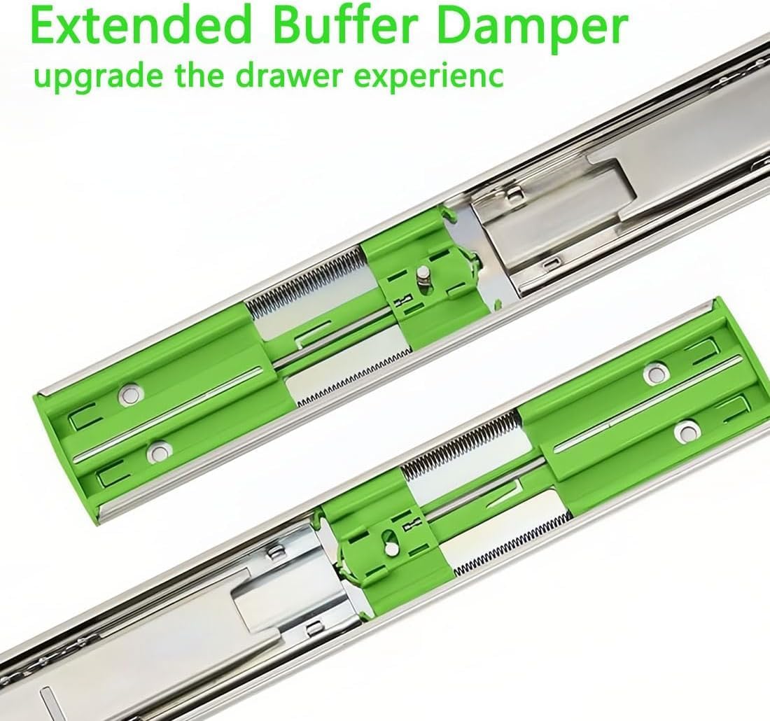 6 Pairs Coralov 16 inch Soft Close Full Extension Drawer Slides - Side Mount Rails for Smooth Operation and Storage Solutions