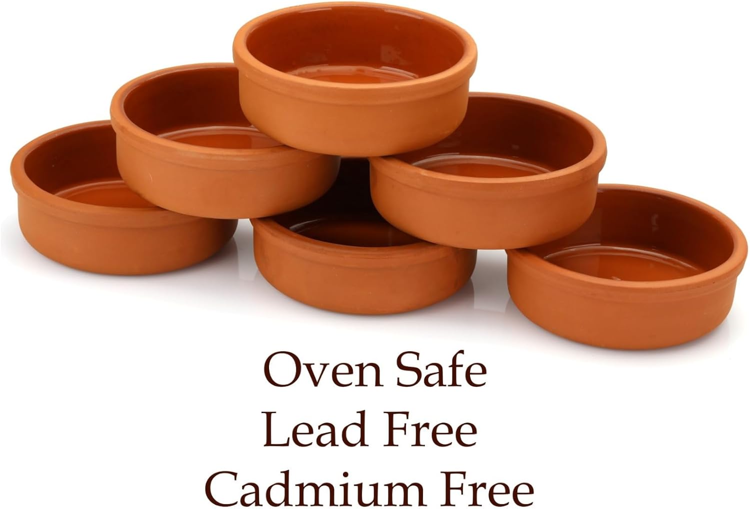 6-Piece Areste Mexican Clay Cookware Set - Terracotta Pots, Bowls, Plates, and Dishes - Premium Spanish Earthenware for Baking, Cooking, and Serving - Ideal for Turkish Cuisine - Cazuelas Cocina Mexicana