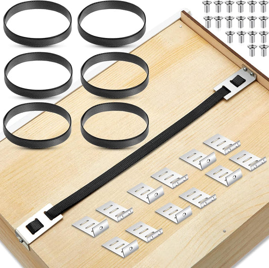 6-Piece Dunzy Drawer Repair Kit with Support Brackets and Screws - Reinforce & Repair Sagging Wood Drawers