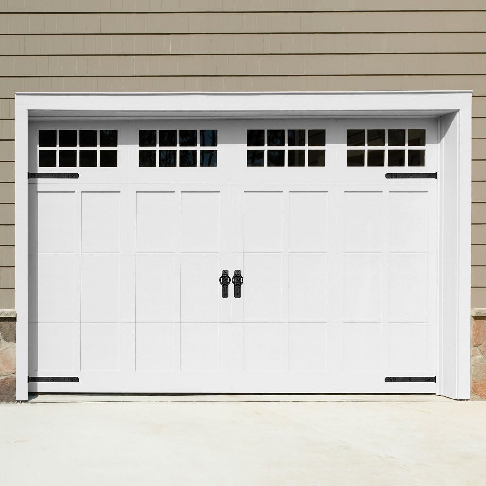 6 Piece Rustic Rings Magnetic Garage Door Hardware Set by Cre8tive Hardware - WildKart