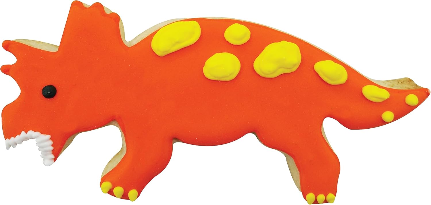 6-Piece Set of Dinosaur Cookie Cutters, Including Brontosaurus, Pterodactyl, Velociraptor, T-Rex, Stegosaurus, Triceratops by R&M International