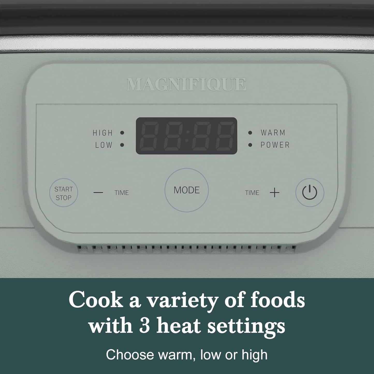 6 Quart Programmable Slow Cooker with Removable Nonstick Pot - Ideal for Family Meals - Serves 6+ - Keep Warm Feature - Olive Color