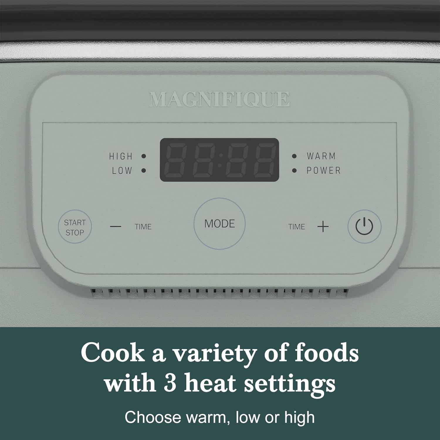 6 Quart Programmable Slow Cooker with Removable Nonstick Pot - Ideal for Family Meals - Serves 6+ - Keep Warm Feature - Olive Color