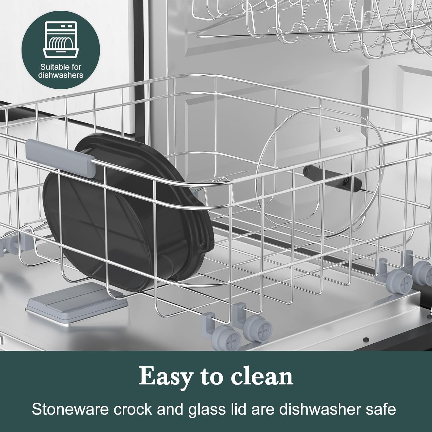 6 Quart Programmable Slow Cooker with Removable Nonstick Pot - Ideal for Family Meals - Serves 6+ - Keep Warm Feature - Olive Color