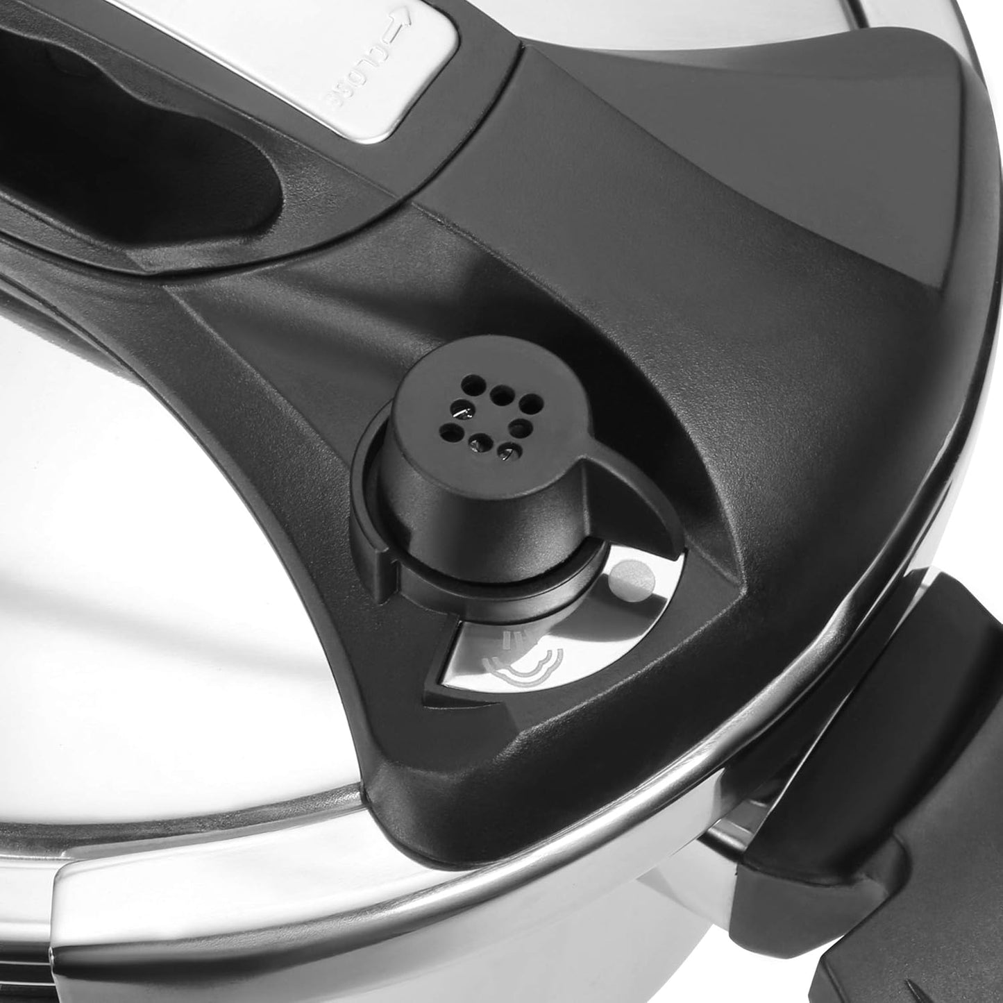 6 Quart Turbo Pressure Cooker Stovetop - Easy-Lock Lid, Stainless Steel, Recipe Book - Barton 6QT