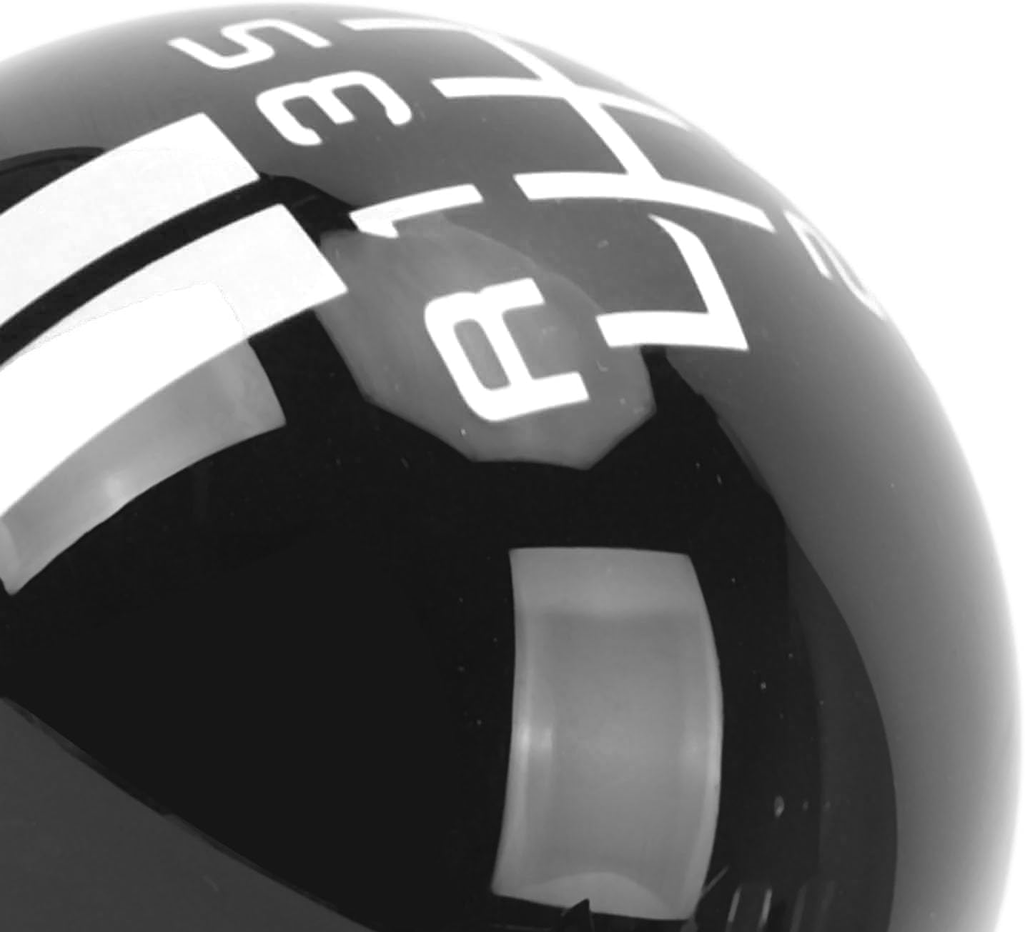 6 Speed Metal Gear Shift Knob with 3 Adapters for Manual Cars - Hapivida Racing Gear Shift Knob in GT500 Style (Black White)