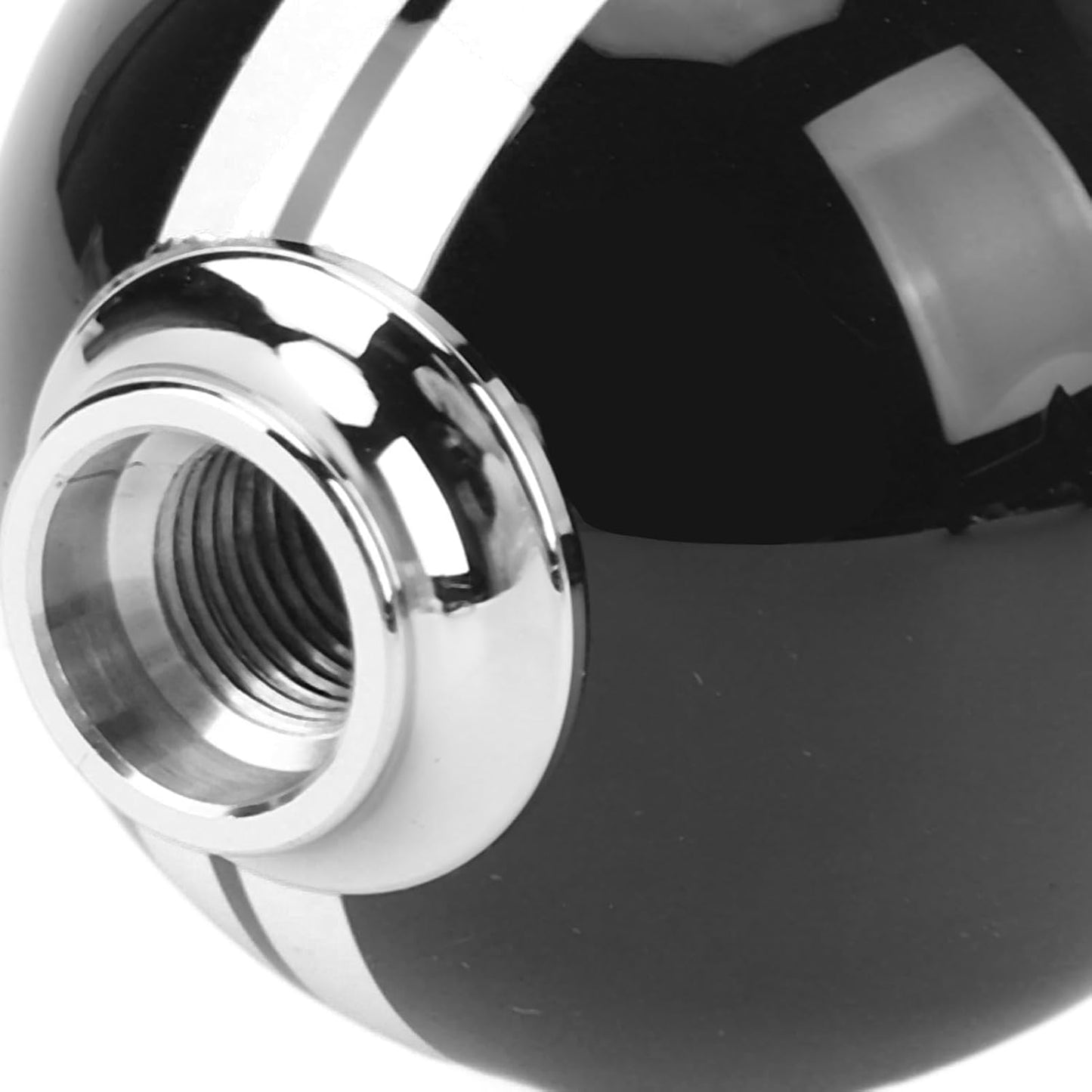 6 Speed Metal Gear Shift Knob with 3 Adapters for Manual Cars - Hapivida Racing Gear Shift Knob in GT500 Style (Black White)