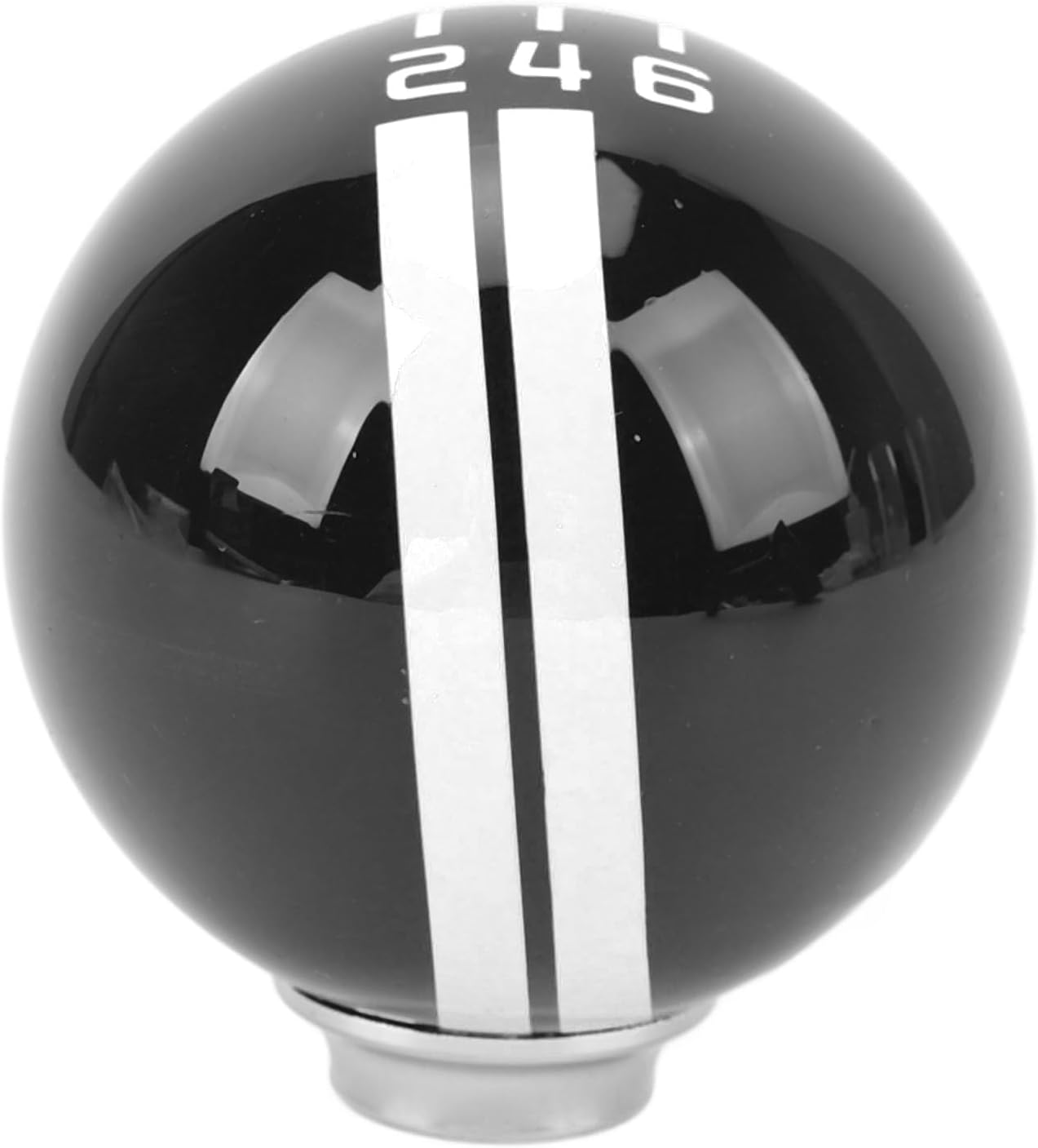 6 Speed Metal Gear Shift Knob with 3 Adapters for Manual Cars - Hapivida Racing Gear Shift Knob in GT500 Style (Black White)