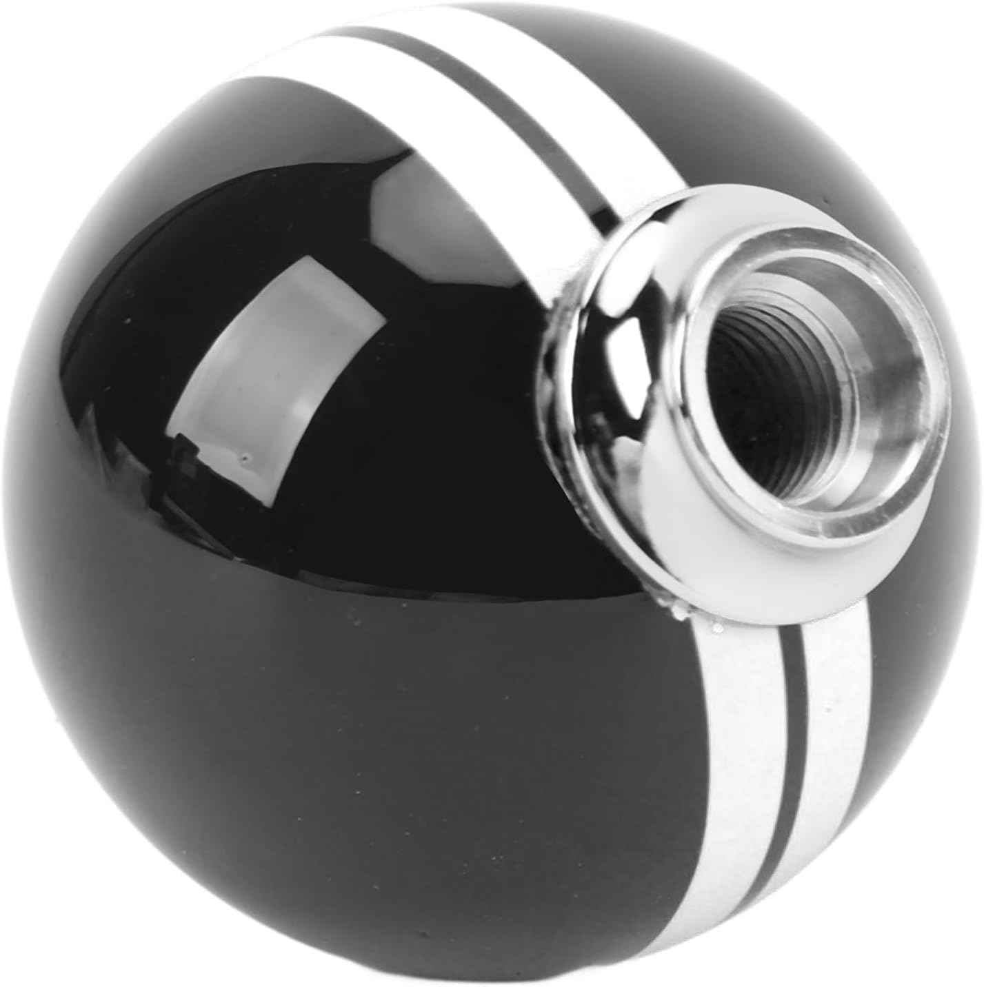 6 Speed Metal Gear Shift Knob with 3 Adapters for Manual Cars - Hapivida Racing Gear Shift Knob in GT500 Style (Black White)