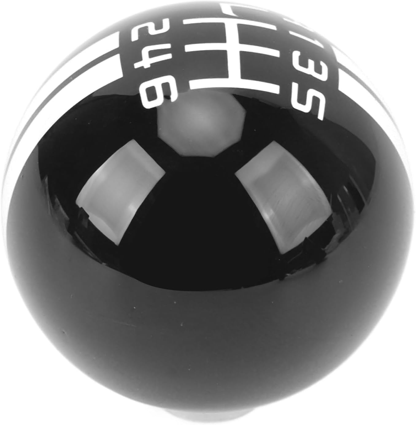 6 Speed Metal Gear Shift Knob with 3 Adapters for Manual Cars - Hapivida Racing Gear Shift Knob in GT500 Style (Black White)