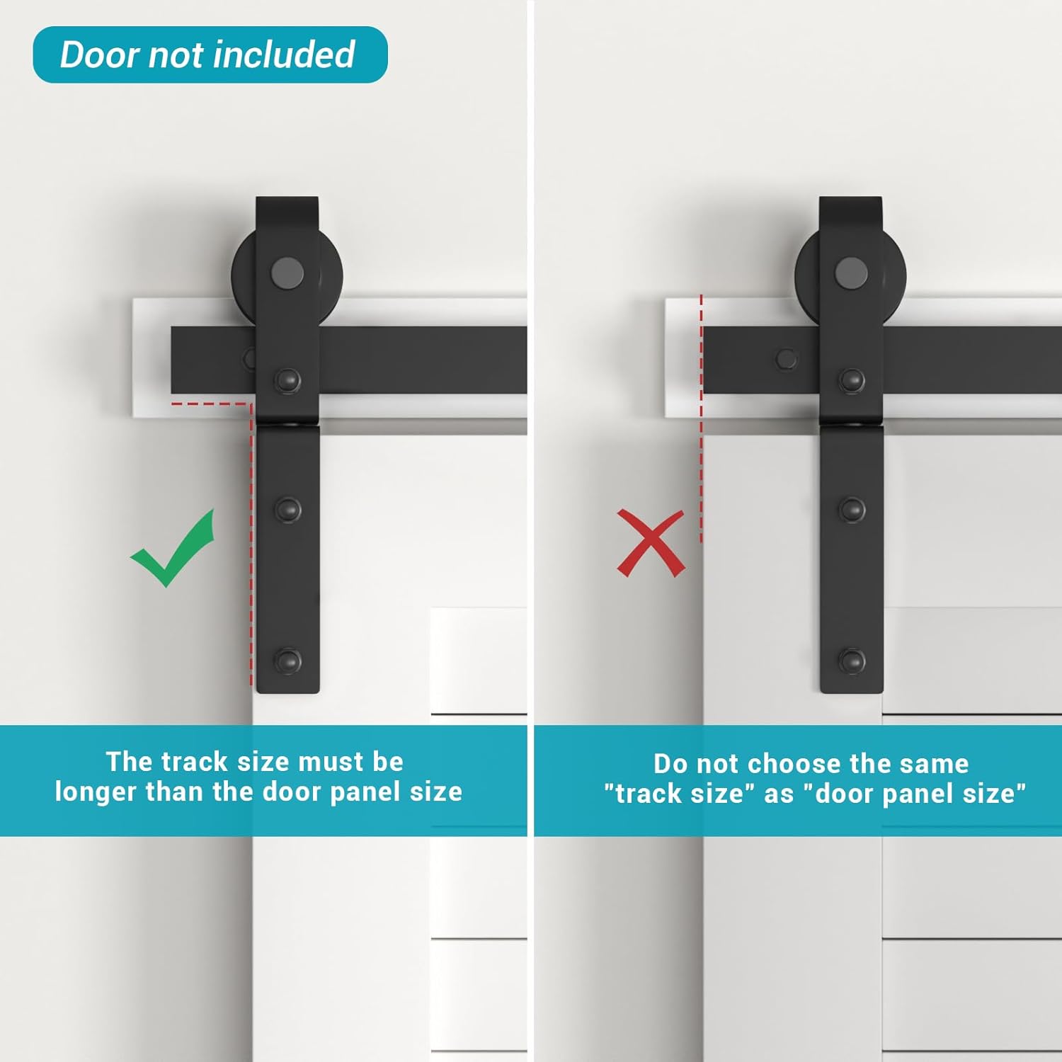 60" Bi-Folding Sliding Barn Door Hardware Kit - Smooth & Quiet Operation, Easy Install - Fits Double 28" Bifold Doors - Black Roller, Side Mounted - Door Not Included