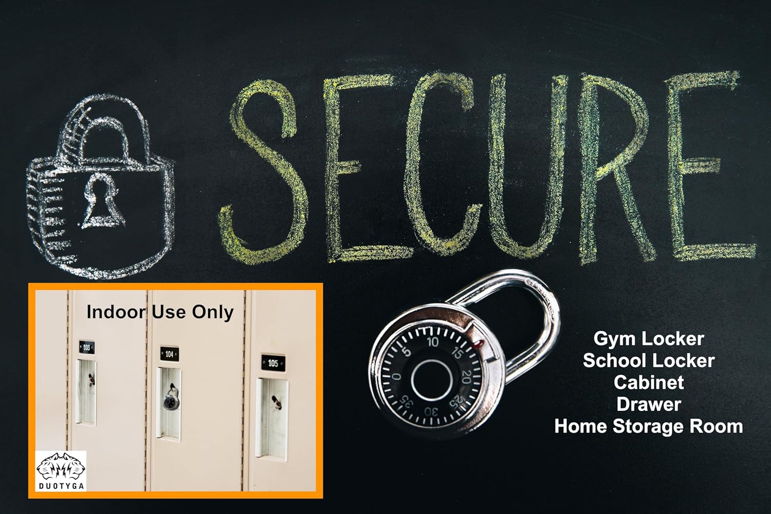 60 Pack of DuoTyga Black Digital Combination Locker Locks for Toolbox, School, Gym, Employee, and Case