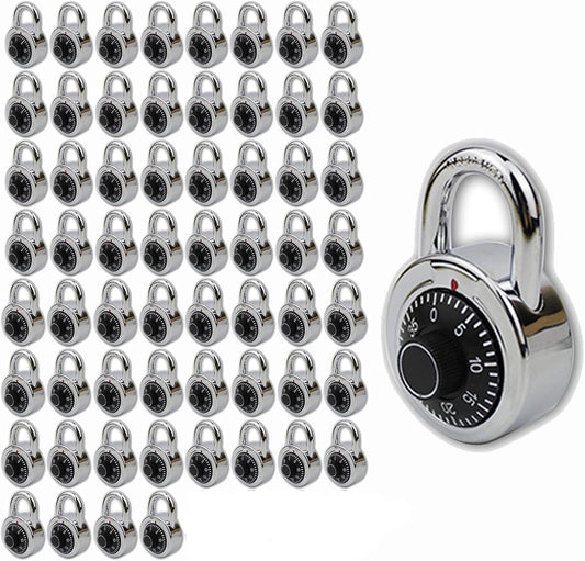 60-Piece Mefape Combination Lock Set for Locker & Toolbox Security - Digital Padlock with Fixed Dial & Preset Code - Keyless & Secure