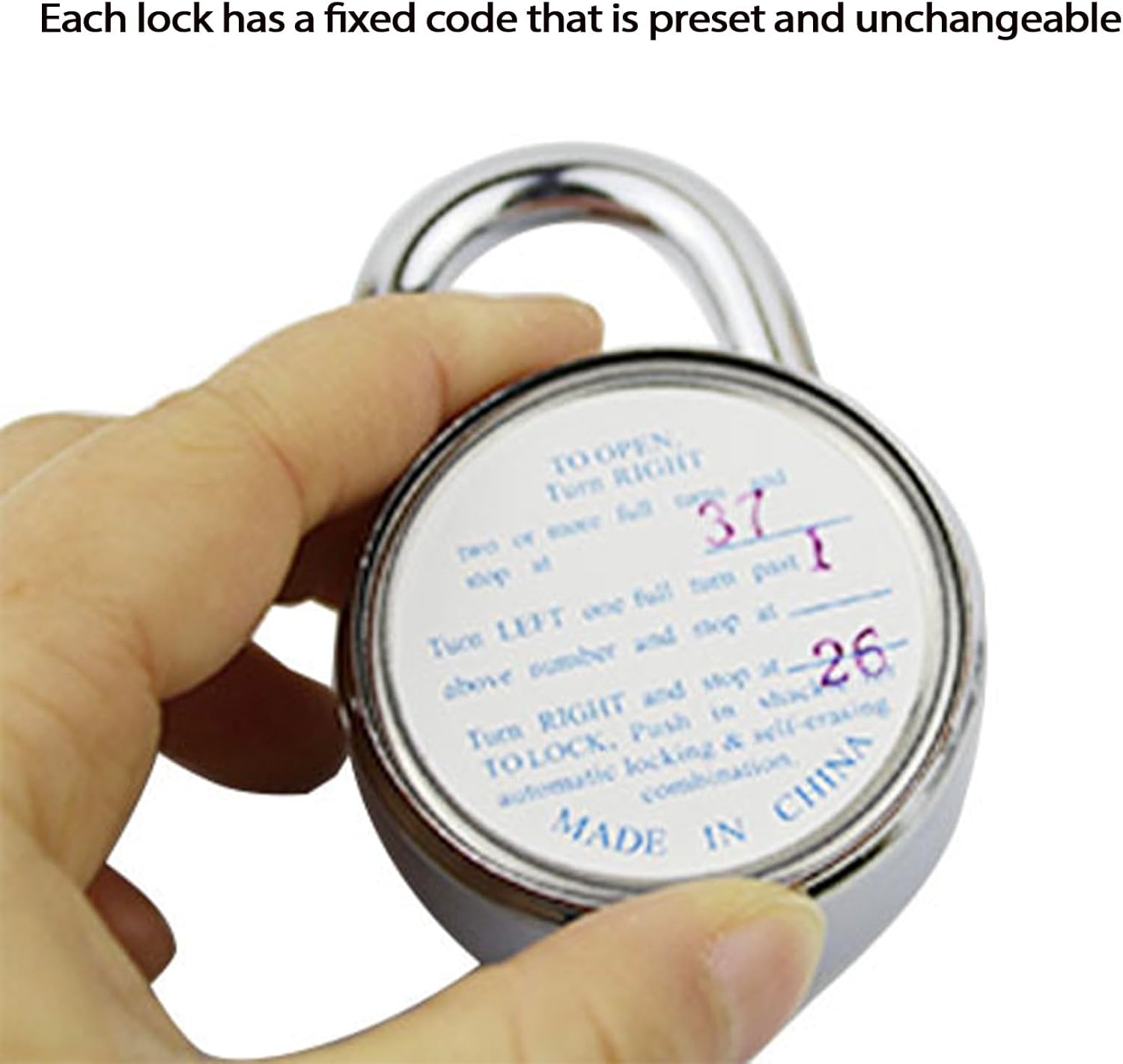 60-Piece Mefape Combination Lock Set for Locker & Toolbox Security - Digital Padlock with Fixed Dial & Preset Code - Keyless & Secure