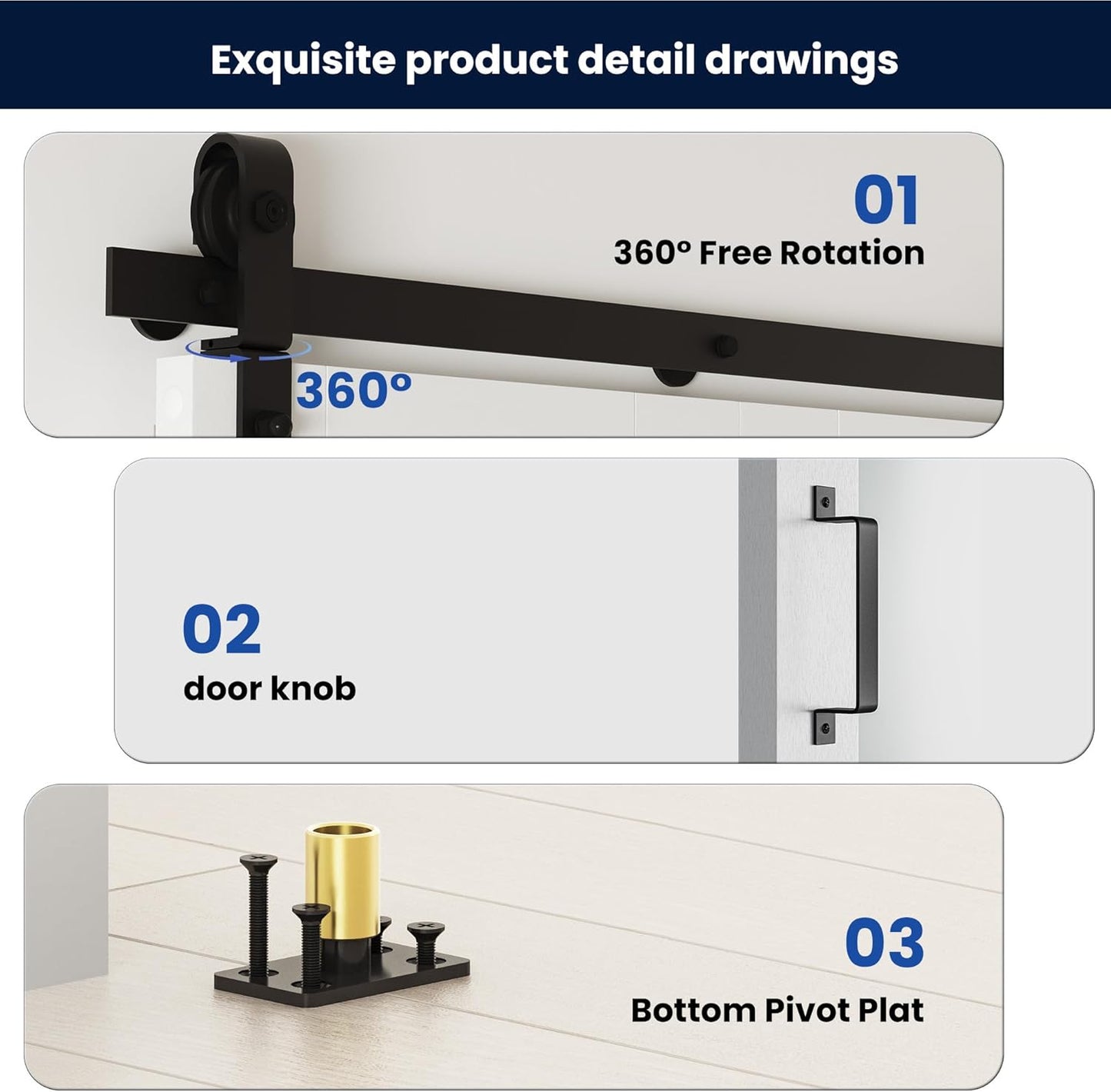 60" x 84" Bifold Sliding Barn Door Set with Sliding Hardware Kit - K Shaped Panel, Finished Closet Door Slab, 5.66FT Track, MDF, White