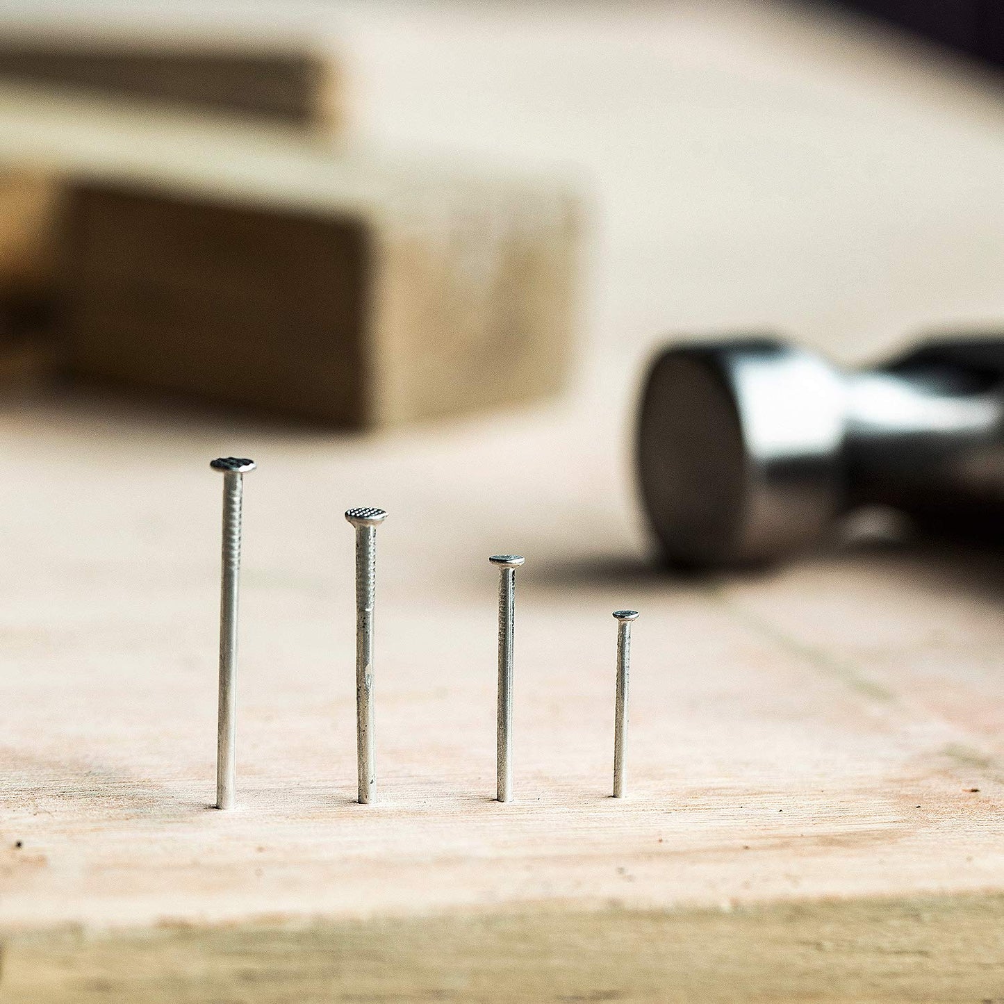 600 Piece Nail Assortment Kit - 4 Sizes, Silver and Gold Wall Nails - Hanging Pictures, Pin Nails, Hardware Nails - WildKart