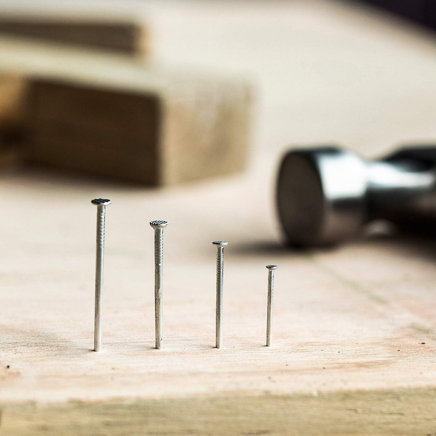 600 Piece Nail Assortment Kit - 4 Sizes, Silver and Gold Wall Nails - Hanging Pictures, Pin Nails, Hardware Nails - WildKart