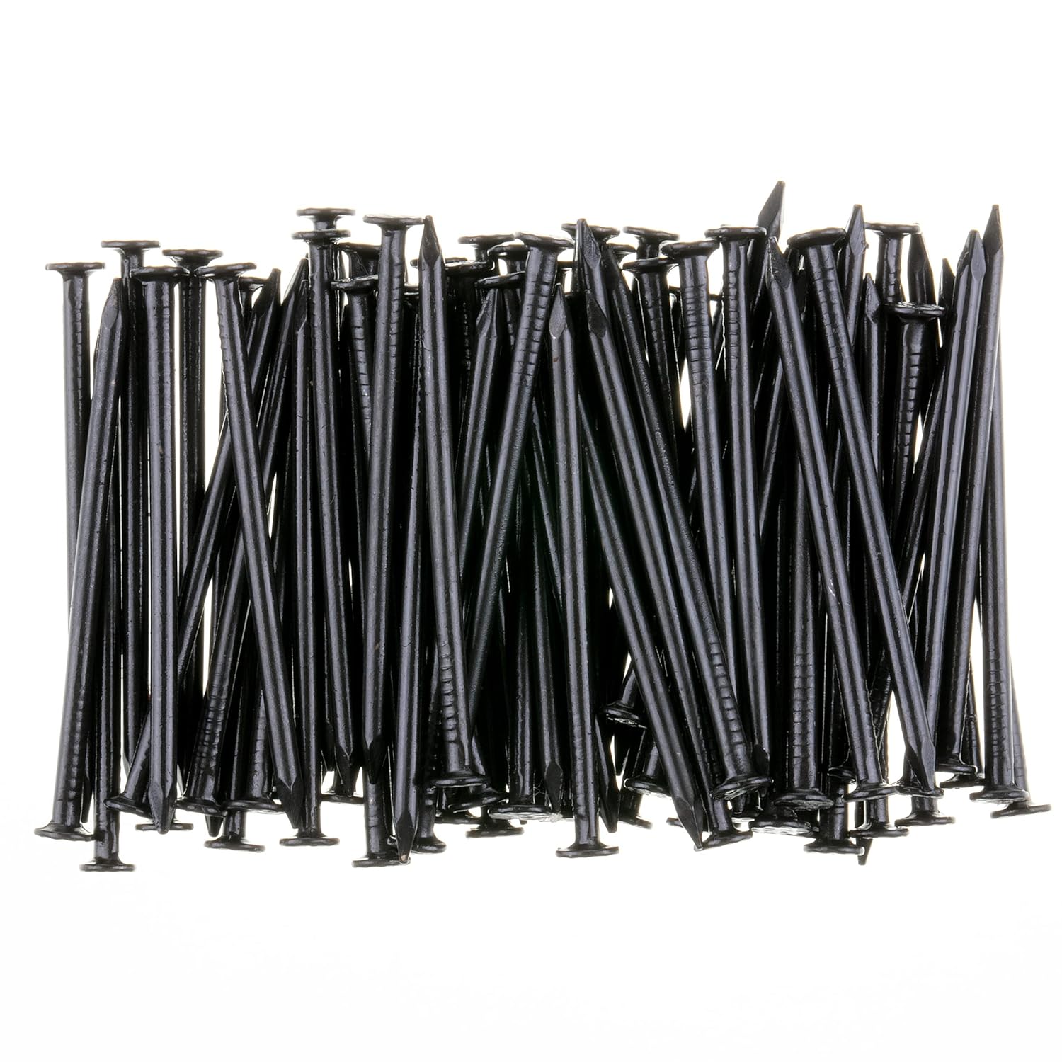 600-Piece Small Black Nail Assortment Kit - 4 Sizes for Hanging Pictures, Finishing, and Walls - Galvanized Hardware Nails - WildKart