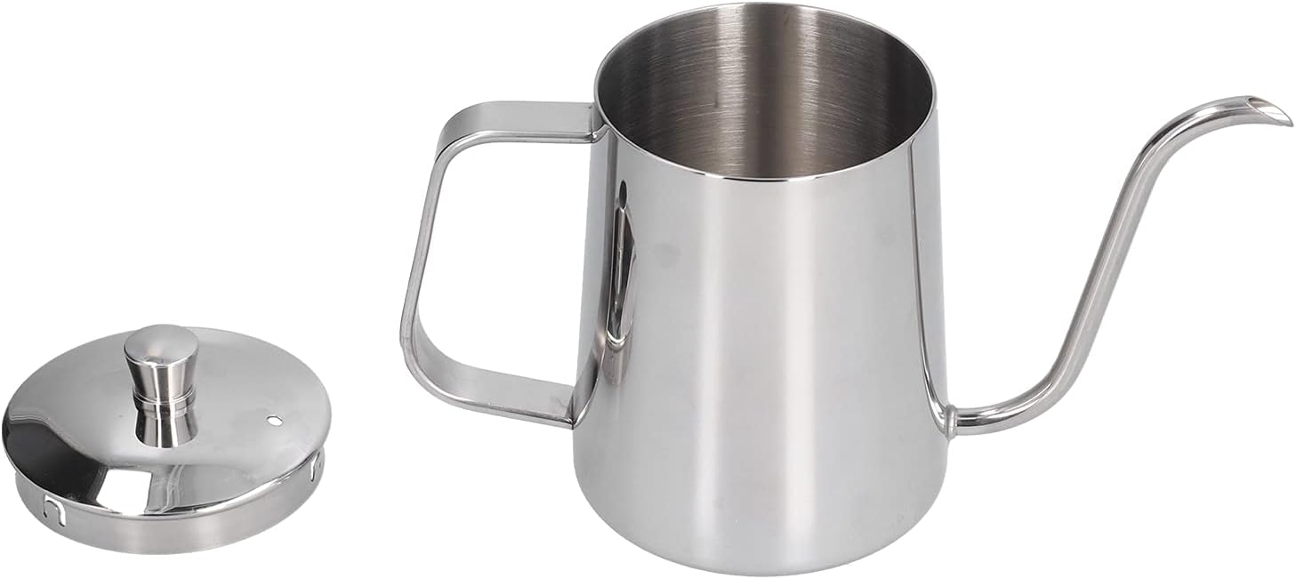 600ml Stainless Steel Gooseneck Coffee Kettle for Home Kitchen - Tea & Pour Over Pot