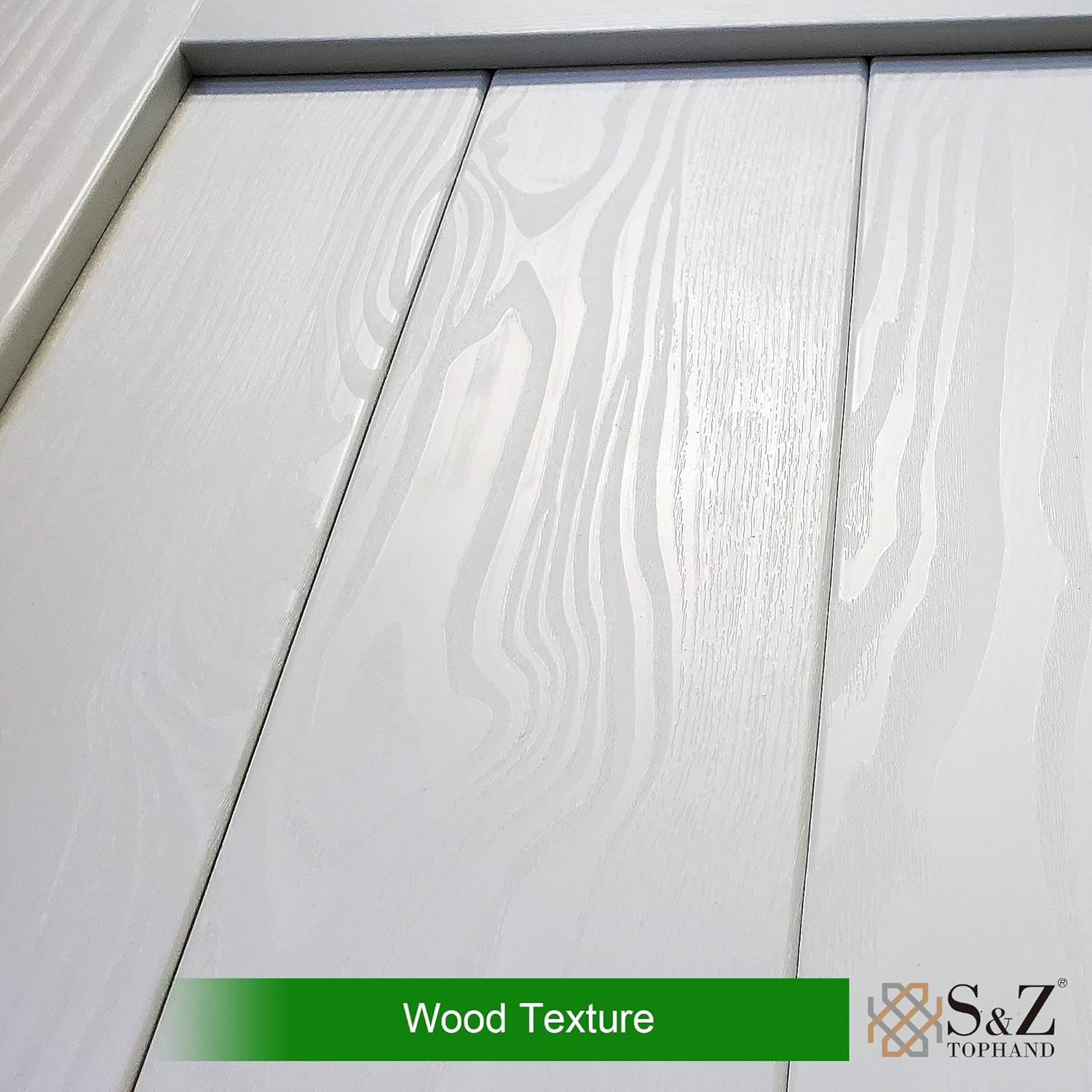 60x84in MDF Barn Door with 10FT Sliding Hardware Kit - Water-Proof PVC Surface, Easy Assembly - S&Z TOPHAND®