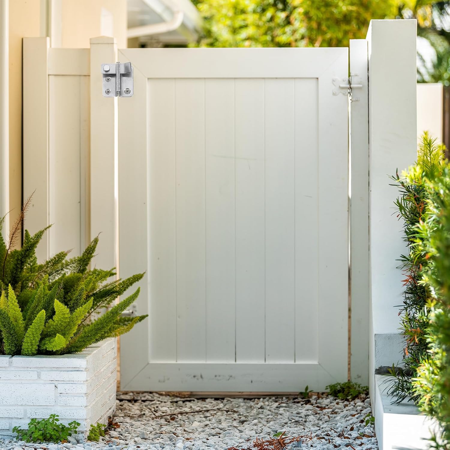 62mm Stainless Steel Flip Gate Latch with Padlock Hole for Barns, Cabinets, Pet Cages, and Fences - Left Open, Black Color