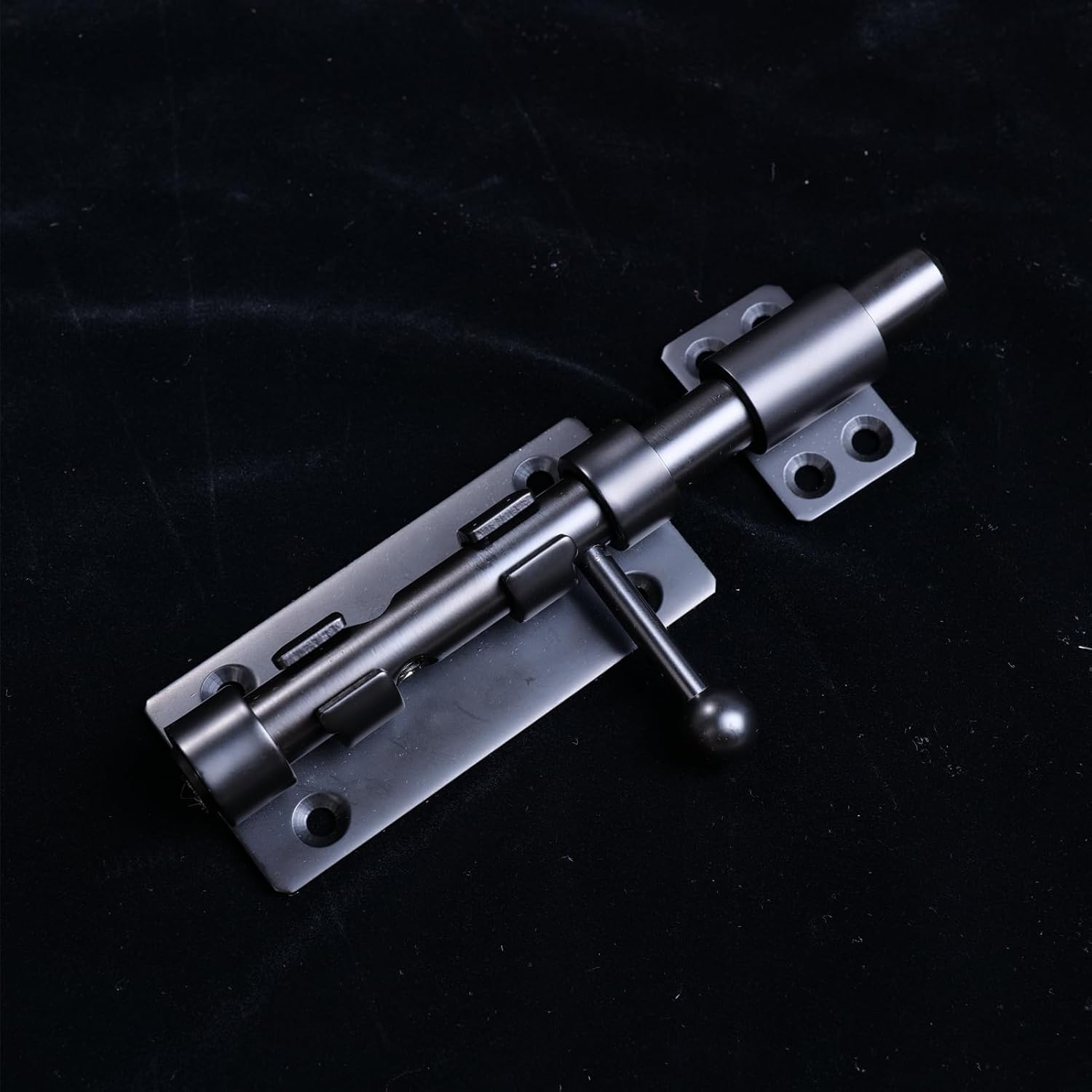 6.3" Heavy Duty Barrel Bolt Latch for Inside Door - Solid 304 Stainless Steel Slide Lock with Black Finish - Ideal for Gates and Sheds (1 Pack)