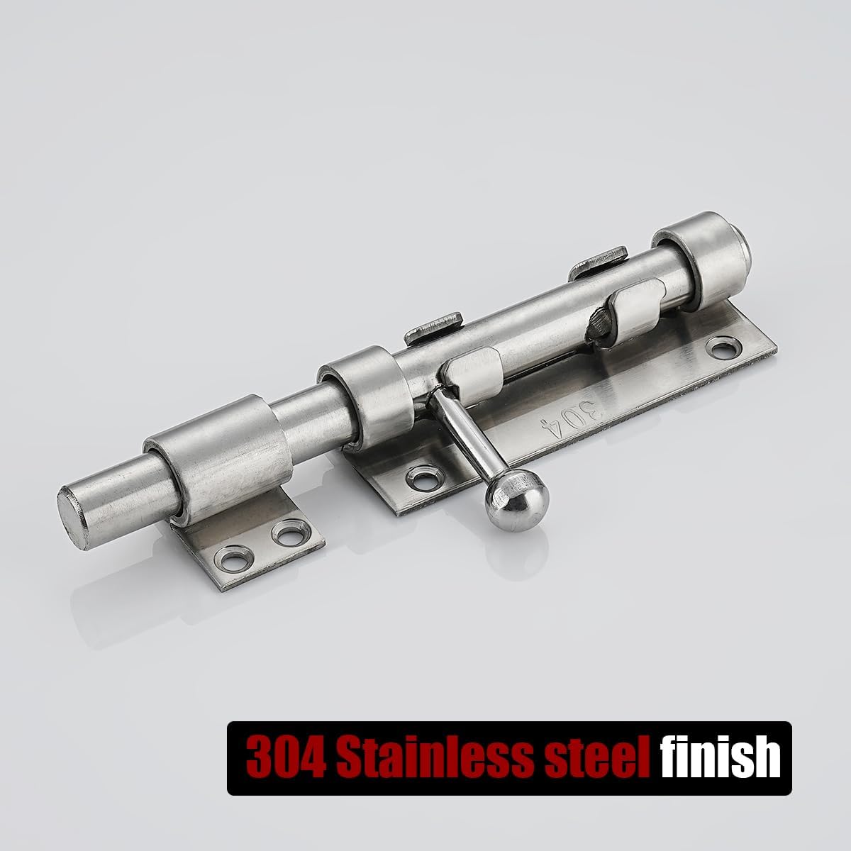 6.3 Inch Heavy Duty Stainless Steel Sliding Bolt Gate Latch with Padlock Hole