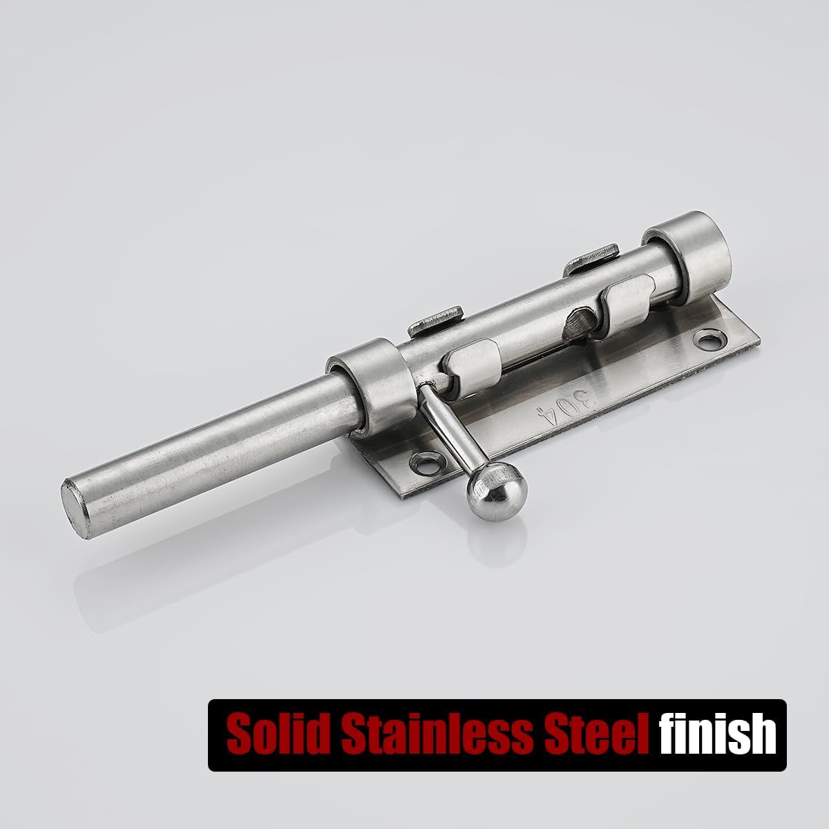 6.3 Inch Heavy Duty Stainless Steel Sliding Bolt Gate Latch with Padlock Hole