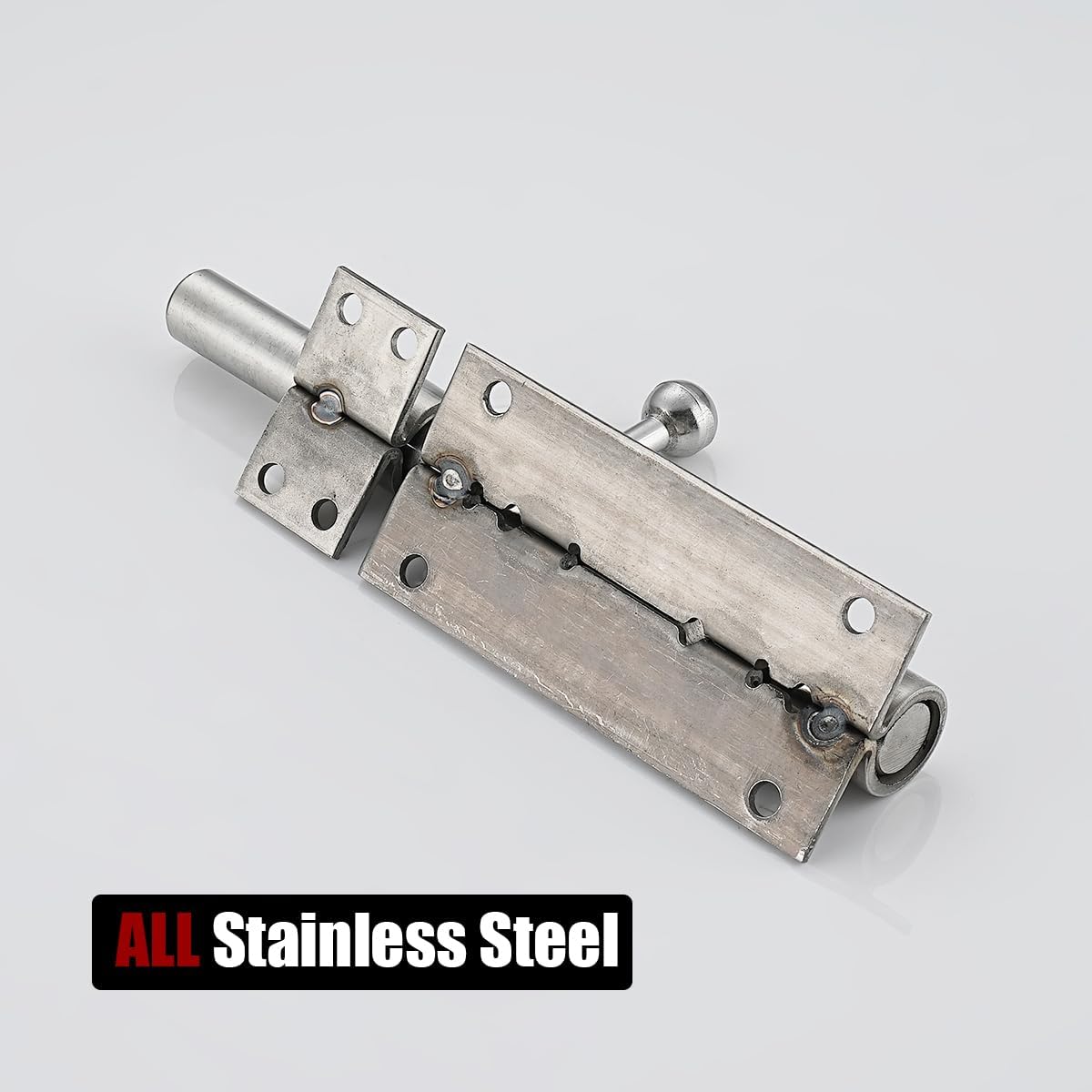 6.3 Inch Heavy Duty Stainless Steel Sliding Bolt Gate Latch with Padlock Hole