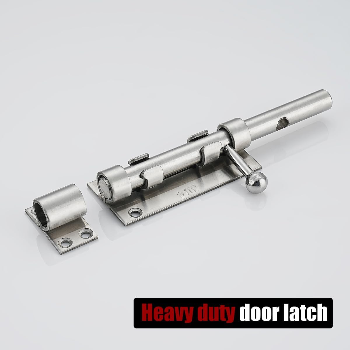 6.3 Inch Heavy Duty Stainless Steel Sliding Bolt Gate Latch with Padlock Hole