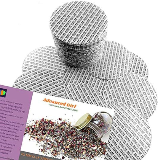 63mm Advanced Pressure Sensitive Torque Activated Seals Cap Liners - 50 PCS - USA Made - for Glass & Plastic Bottles - No Induction Sealer - Black