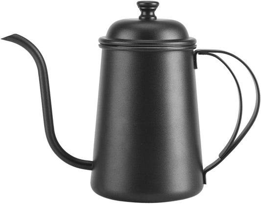 650ML Stainless Steel Gooseneck Spout Kettle for Brewing Coffee and Tea - Black