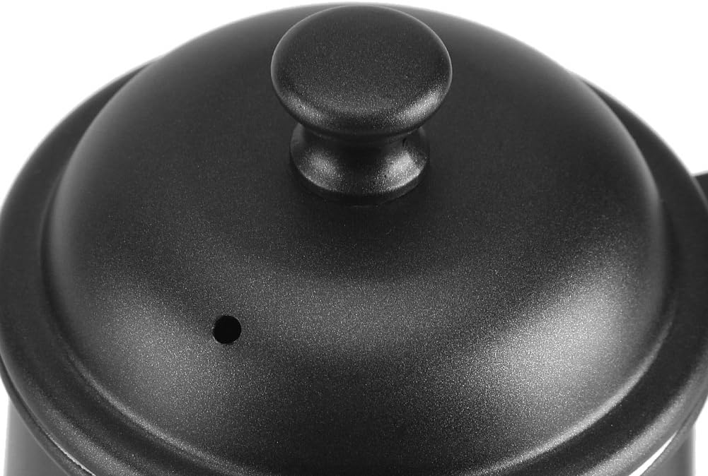 650ML Stainless Steel Gooseneck Spout Kettle for Brewing Coffee and Tea - Black